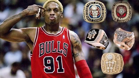 how many rings did dennis rodman win